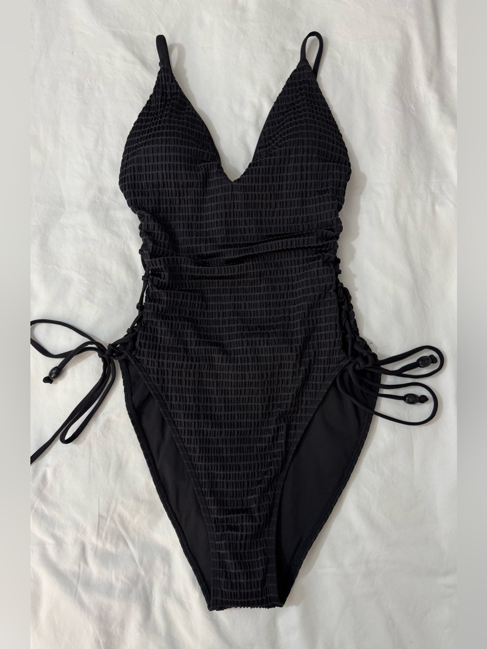 NWT ISABELLA ROSE Women's Maza One Piece Swimsuit, Adjustable, Black, Orange , M